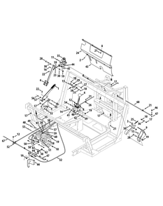 Pedals And Levers Diagram and Parts List for 465 4X4-EFI-1I029Z-1H020Z-37BMD710 Cub Cadet Lawn Tractor Accessories
